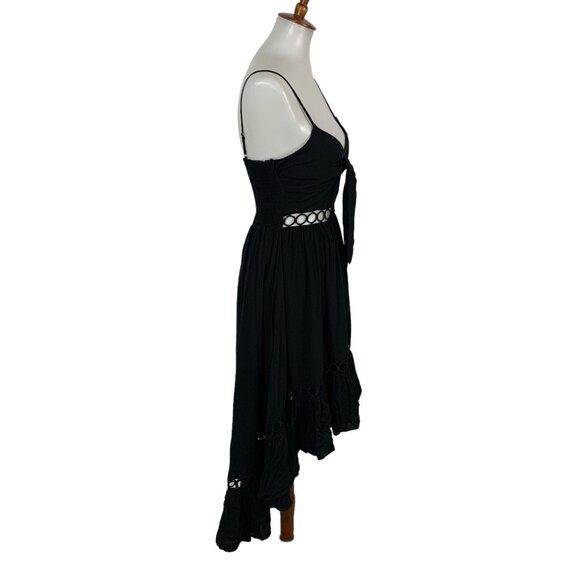 Perfectly Priscilla Maxi Dress Small Black Hi Low NWT Formal Evening - Picture 4 of 9